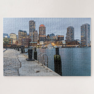 Nacht Uitzicht Boston Legpuzzel
