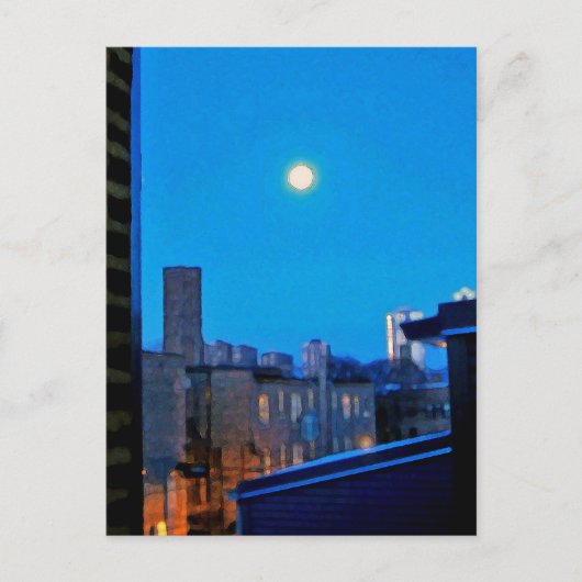 Nacht Uitzicht Briefkaart (Voorkant)