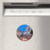 Nacht uitzicht trappen en kerk in Split, Kroatië Magneet (Insitu (Vaatwasser))