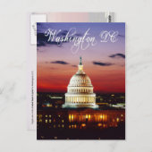 Nacht uitzicht van het Amerikaanse Capitol Briefkaart (Voorkant / Achterkant)
