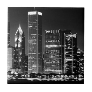 Nacht uitzicht van het beroemde cityscape van Chic Tegeltje