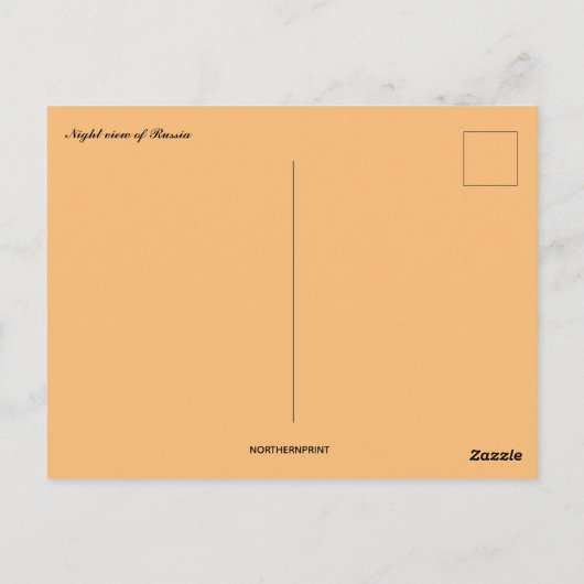 Nacht Uitzicht van Rusland Briefkaart (Achterkant)