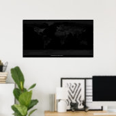 Nacht uur op Planet Earth Poster (Thuiskantoor)