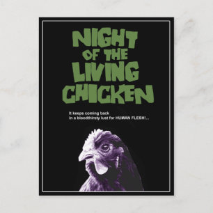 NACHT van de het LEVEN KIP Briefkaart