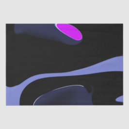 Nacht van de komeet: Abstract blauw, Paarse & zwar Tissuepapier