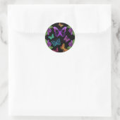 Nacht van de Vlinders Ronde Sticker (Tas)