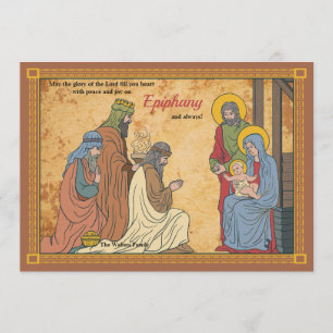Nacht van Epiphany Vakantie Kaart