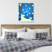 Nacht van grote long canvas afdruk (Insitu (Slaapkamer))
