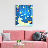 Nacht van grote long canvas afdruk (Insitu (Woonkamer))