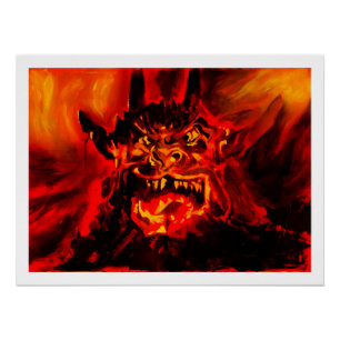 Nacht van het schilderij van de Demon Perfect Poster