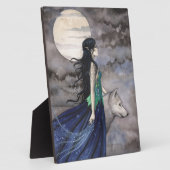 Nacht van het Wolf Fantasy Self-Standing Afbeeldin Fotoplaat (Zijkant)