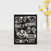 Nacht van Horrors Griezelige Skelet Jack O Lantern Kaart (Gele Bloem)