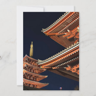 Nacht van Kaminarimon in Tokio Japan Kaart
