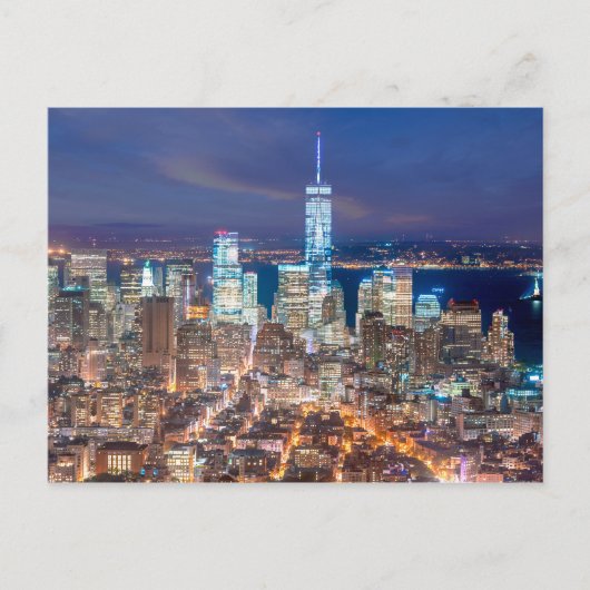 Nacht van Manhattan Briefkaart (Voorkant)