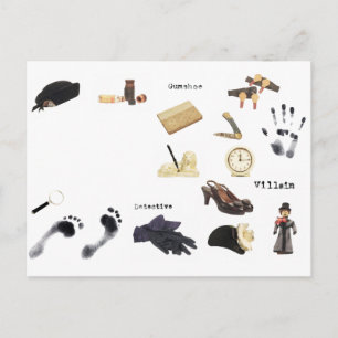 Nacht van Mystery Murder Detective Dinner Party Briefkaart