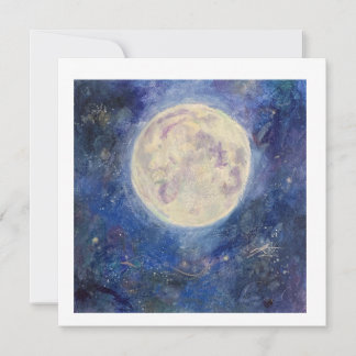 Nacht Volle Maan Hemel Maureen Girard Unive Kaart