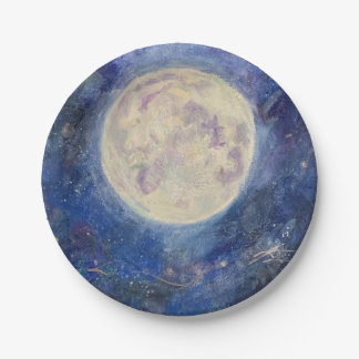 Nacht Volle Maan Hemel Maureen Girard Unive Papieren Bordje