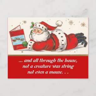 Nacht voor kerst Santa Briefkaart