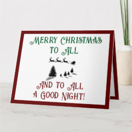 Nacht voor Kerstmis Kerstman vakantie Kaart