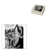NACHT VOOR KERSTMIS, SANTA RUBBER STEMPEL (Gestempeld)