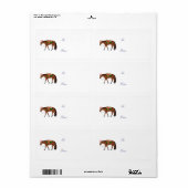 Nacht Western Paard Vakantie Label (Full Sheet)