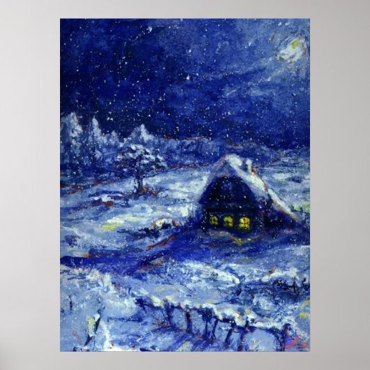 Nacht. Winter. Rusland Poster (Voorkant)