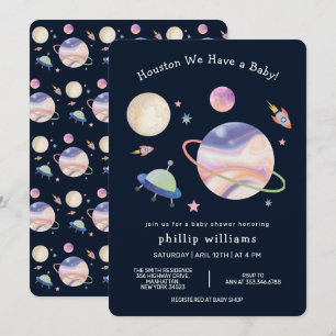 Nacht Zwarte Galaxy Ruimte Maan Ster Baby Borrel Kaart