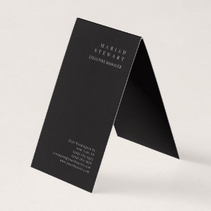 Nacht Zwarte Minimalistische Elegante Moderne Eenv Visitekaartjes