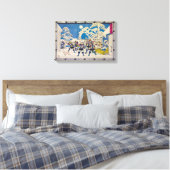 nachtaanval | Utagawa Hiroshige | Canvas Afdruk (Insitu (Slaapkamer))