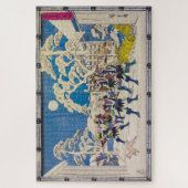 nachtaanval | Utagawa Hiroshige | Legpuzzel (Verticaal)