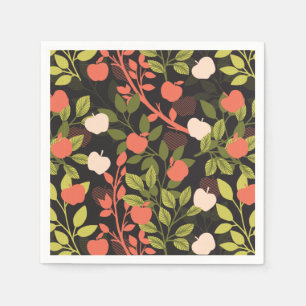Nachtappelboom of Floral Garden Pattern Servet