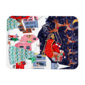 Nachtavond voor kerstfeestdag magneet (Horizontaal)