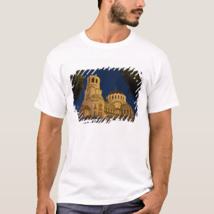 Nachtbeeld van Alexander Nevski-kathedraal T-shirt