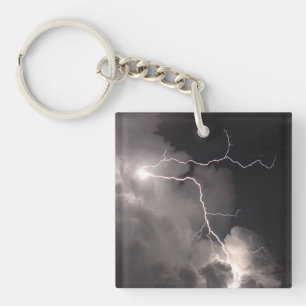 Nachtbliksem Storm wolken Sleutelhanger