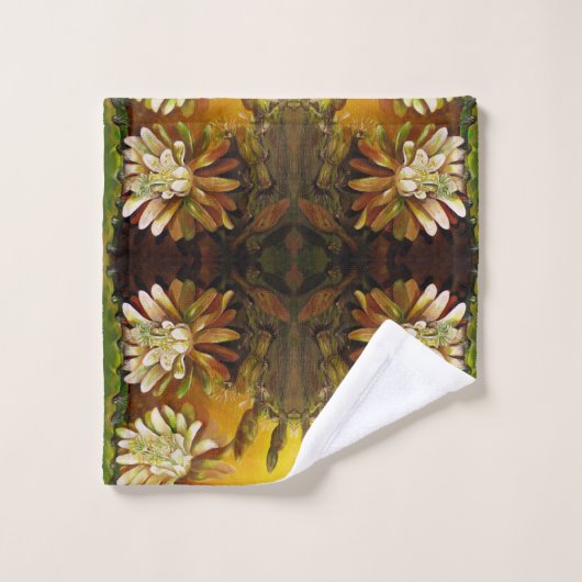 Nachtbloeiende cereus cactus in bloesem bad handdoek (Wasdoekje)