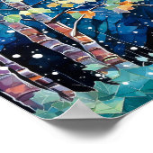 Nachtboslandschap Home Decor Poster (Hoek)