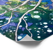 Nachtboslandschap Home Decor Poster (Hoek)