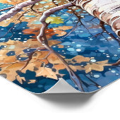 Nachtboslandschap Home Decor Poster (Hoek)