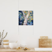 Nachtboslandschap Home Decor Poster (Keuken)