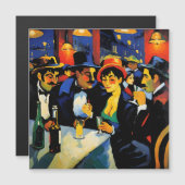 Nachtcafé in Parijs, 1900: levendig olieverfschild (Voorkant / Achterkant)