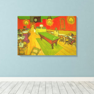 Nachtcafé van Vincent van Gogh Canvas Afdruk