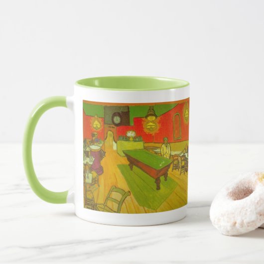 Nachtcafé van Vincent van Gogh Mok (Met donut)