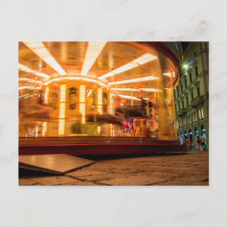 Nachtcarrousel, Florence, Italië Briefkaart