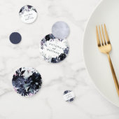 Nachtdruk Blauw Waterverf Bruiloft Monogram Confetti (Groep)