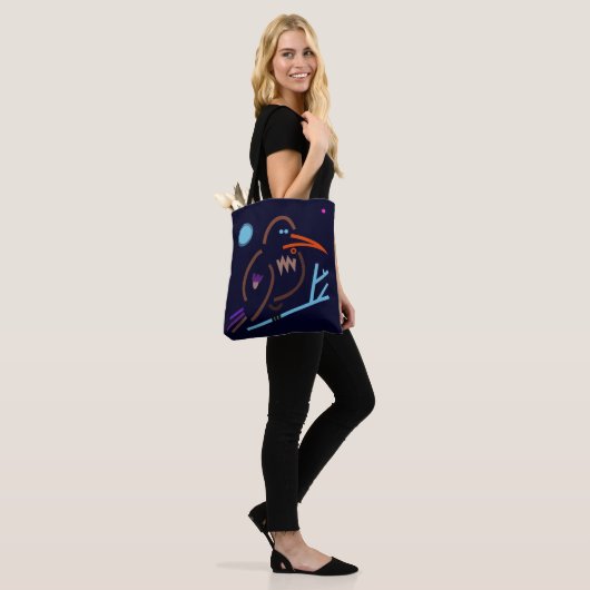 nachtegaal Modern Art Canvas tas - smilelines (Op model)