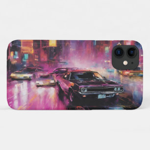 Nachtelijk straatracen in Vibrant City iPhone 11 Hoesje