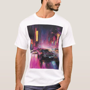 Nachtelijk straatracen in Vibrant City T-shirt