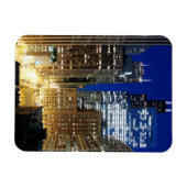 Nachtelijk uitzicht van de stad Chicago Magneet (Horizontaal)