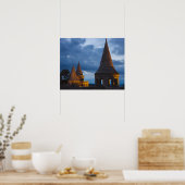 Nachtelijk uitzicht van het bekken van de vissers, poster (Keuken)