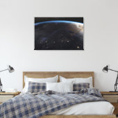 Nachtelijk ver Noord-Europa Canvas Afdruk (Insitu (Slaapkamer))